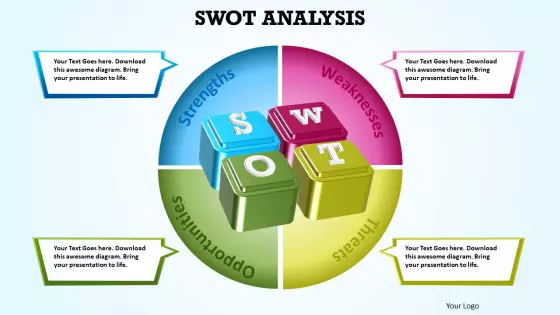 PowerPoint Design Graphic Swot Analysis Ppt Template